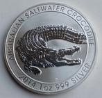 1 ounce zilveren australian saltwater crocodile, Ophalen of Verzenden, Losse munt, Zilver