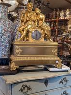 Grote vuurvergulde bronzen pendule ., Antiek en Kunst, Ophalen