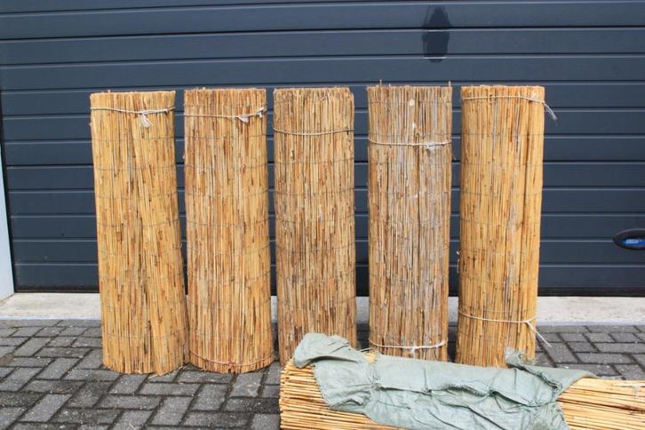 Rieten mat matten 6 x 100cm rietmat op rol balkonscherm, Tuin en Terras, Tuinschermen, Nieuw, Hout, Minder dan 100 cm, 200 cm of meer