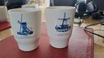Twee Villeroy & Boch bekers met molen afbeelding, Ophalen of Verzenden, Gebruikt, Porselein, Kop(pen) en/of Schotel(s)