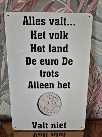 Alles valt ... reclamebord beschikbaar voor biedingen