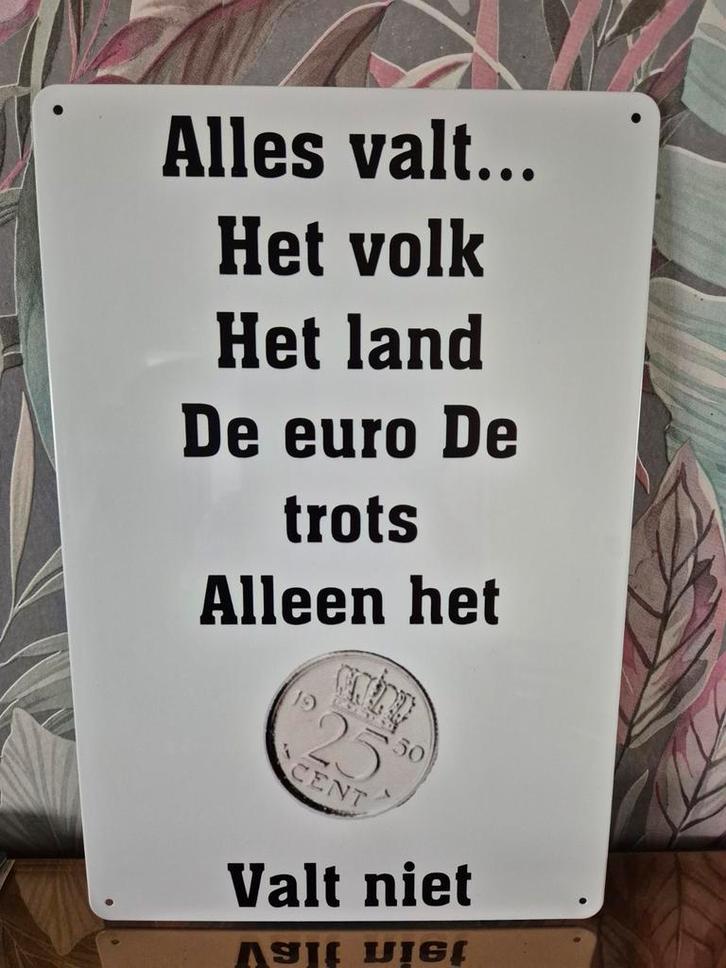 Alles valt ... reclamebord, Verzamelen, Merken en Reclamevoorwerpen, Nieuw, Ophalen of Verzenden