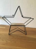 kerst ster metaal met houten plankje, Diversen, Kerst, Ophalen of Verzenden, Nieuw