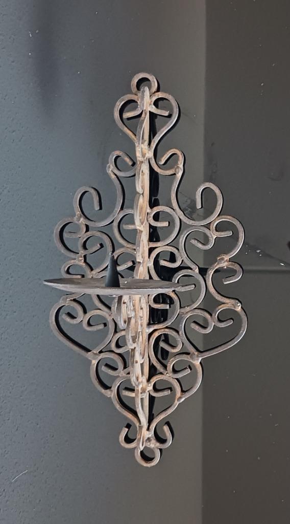 IJzeren muurkandelaar wandkandelaar, Antiek en Kunst, Antiek | Kandelaars, Overige materialen, Ophalen