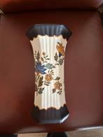 Vintage Flora Gouda Plateel Vaas, Gebruikt, Overige kleuren, 50 tot 75 cm, Aardewerk of Porselein