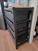 Mooie metalen ladekast, Vintage, Zo goed als nieuw, 3 of 4 laden, Minder dan 100 cm