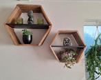 2 x mooie houten wandkubussen., Ophalen