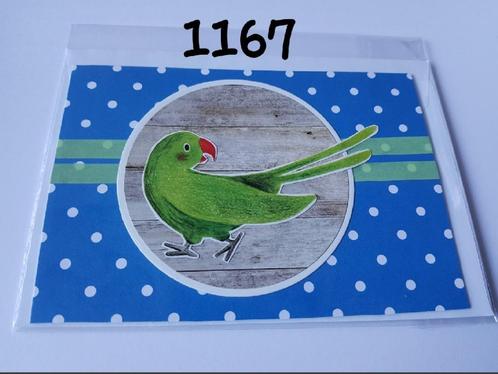 vogel/papegaai kaart zonder tekst (1167), Hobby en Vrije tijd, Kaarten | Zelfgemaakt, Nieuw, Overige thema's, Ophalen