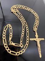 Prachtige 14 kataats gouden FIGARO ketting met kruis, Ophalen of Verzenden, Goud