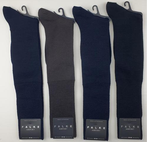 NIEUWE FALKE Airport Heren Kniekousen 4 paar Blauw 39 - 40, Kleding | Heren, Sokken en Kousen, Nieuw, Maat 39 t/m 42, Blauw, Ophalen of Verzenden