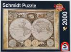Schmidt Puzzle: Historische Wereldkaart (2.000 stukjes)., Ophalen of Verzenden, Meer dan 1500 stukjes, Zo goed als nieuw, Legpuzzel