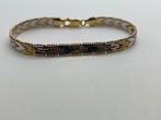 Z589 Prachtige zilveren armband tricolor (deel van set), Sieraden, Tassen en Uiterlijk, Armbanden, Ophalen of Verzenden, X, Goud