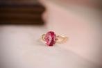 Vintage 9 karaat toermalijn en diamant, Vintage, Vintage, Vintage, Ophalen of Verzenden