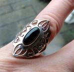 Onyx ring maat 18,5, Sieraden, Tassen en Uiterlijk, Ringen, 18 tot 19, Verzenden, Zwart, Nieuw