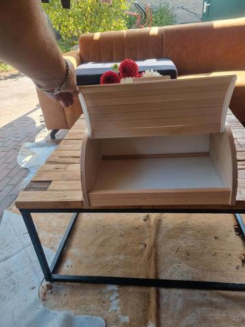 Nieuwe Houten Broodtrommel - Houdt Brood Vers! beschikbaar voor biedingen