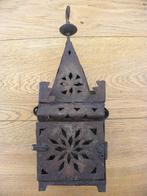 Antieke gedecoreerde ijzeren lantaarn, Antiek en Kunst, Antiek | Lampen, Ophalen of Verzenden