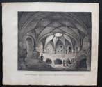 Utrecht gewelf onder Vredenburg litho 1837 H.J. Backer, Antiek en Kunst, Verzenden