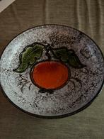 Vintage Keramieken Schaal met Fruitmotief, Gebruikt, Porselein of Keramiek, Schaal, Rond