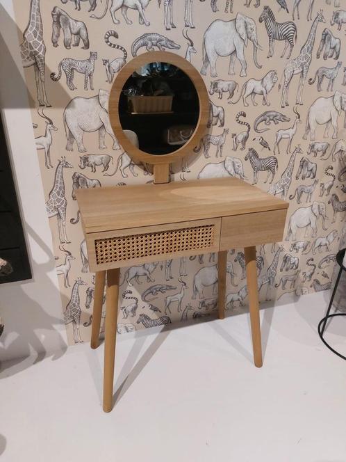 Soof Hal/Kaptafel Hout Naturel 373944-N, Huis en Inrichting, Tafels | Kaptafels, Nieuw, 100 tot 150 cm, 50 tot 100 cm, Hout, Ophalen