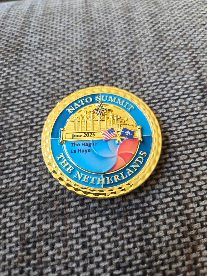 NATO Summit 2025 The Hague & Trump Presidential Coin Navo, Postzegels en Munten, Penningen en Medailles, Overige materialen, Nederland