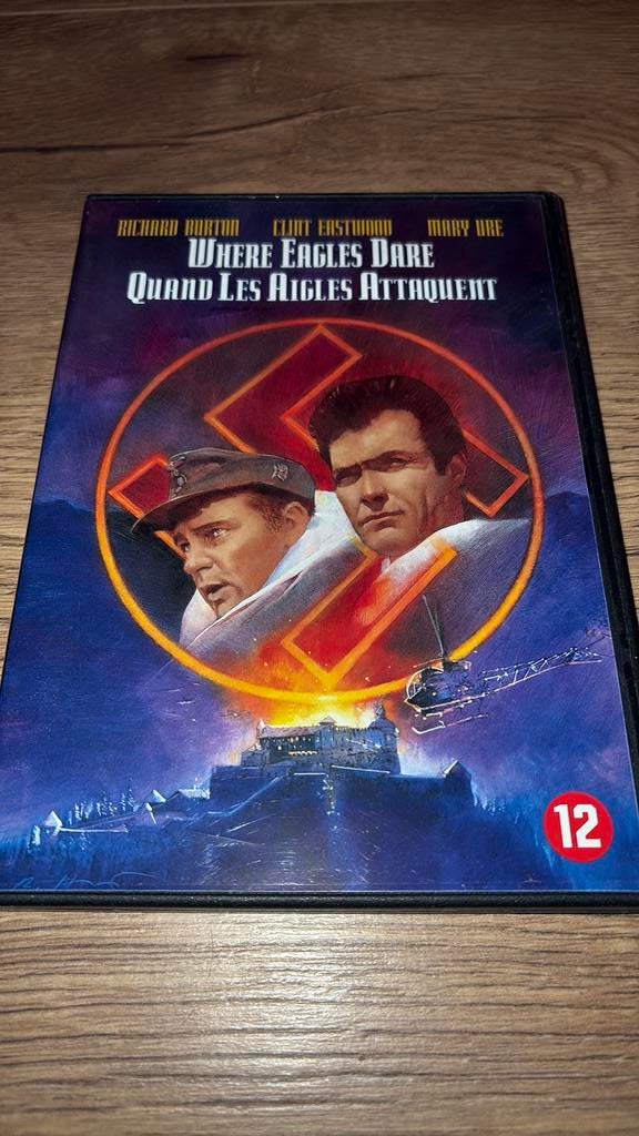 Where Eagles Dare met Clint Eastwood en Richard Burton., 1960 tot 1980, Ophalen of Verzenden, Zo goed als nieuw, Actie en Avontuur