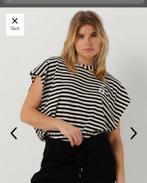 10Days 10 Days top tee zwart / creme dames mt XS, Zwart, Ophalen of Verzenden, Zo goed als nieuw, Korte mouw