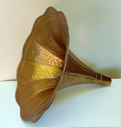 Antieke Grammofoon Luidspreker Hoorn - Brons - 43X36,5CM, Antiek en Kunst, Antiek | Overige Antiek, Ophalen of Verzenden