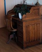 Antiek rolluikbureau met stoel., Antiek en Kunst, Antiek | Meubels | Kasten, Ophalen