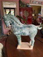 Terracotta paard groen Chinees, Verzamelen, Beelden en Beeldjes, Ophalen, Zo goed als nieuw, Dier
