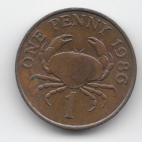 Guernsey 1 penny 1986  KM# 40, Postzegels en Munten, Munten | Europa | Niet-Euromunten, Losse munt, Overige landen, Verzenden