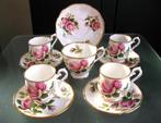 Engelse kop en schotels Royal Albert Anniversary Rose, Ophalen of Verzenden, Gebruikt, Porselein, Kop en/of schotel