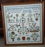 Merklap Gemeente Someren 1776 1927 1978 Afmeting 56 x 63 cm, Ophalen of Verzenden, Gebruikt, Handborduren