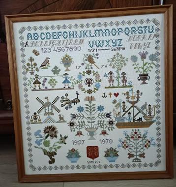 Merklap Gemeente Someren 1776 1927 1978 Afmeting 56 x 63 cm beschikbaar voor biedingen