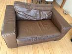 Leren bankstel, Huis en Inrichting, Ophalen, 250 tot 300 cm, Gebruikt, Rechte bank