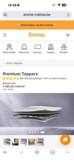 Emma Premium Topper Geloednieuw in doos! 2 sets, Huis en Inrichting, Slaapkamer | Matrassen en Bedbodems, Ophalen of Verzenden