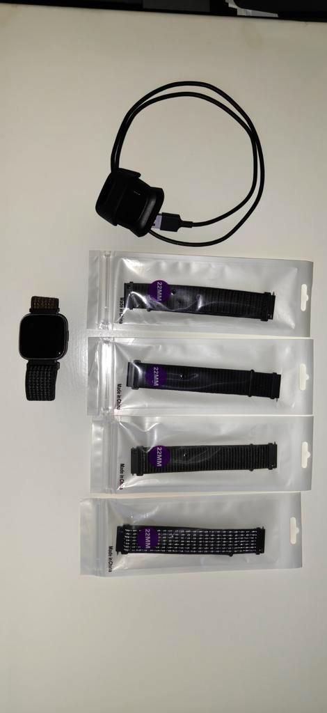 Fitbit Versa 2 met accessoires, Sieraden, Tassen en Uiterlijk, Smartwatches, Zo goed als nieuw, Android, Zwart, Ophalen