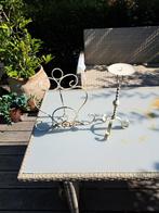 Vintage Kandelaar & Boekenstandaard Set, Ophalen, Gebruikt, Metaal, Crème