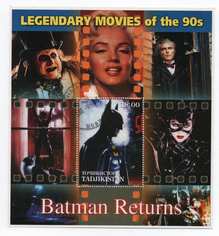 Movies Batman - Tadjikistan 2002 - Gestempeld used, Postzegels en Munten, Postzegels | Thematische zegels, Gestempeld, Overige thema's