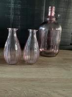 Drie nieuwe roze vazen, Overige kleuren, Nieuw, Ophalen of Verzenden, Glas