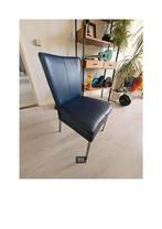 Leren stoel | goede staat | 2 stuks, Twee, Blauw, Leer, Zo goed als nieuw