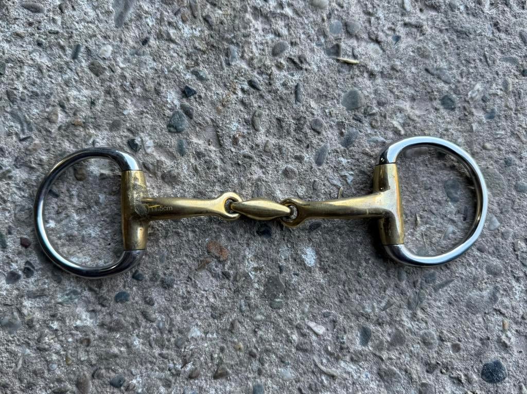 BR bustrens dubbel gebroken soft contact bit 11.5cm, Dieren en Toebehoren, Ophalen of Verzenden, Zo goed als nieuw, Dressuur