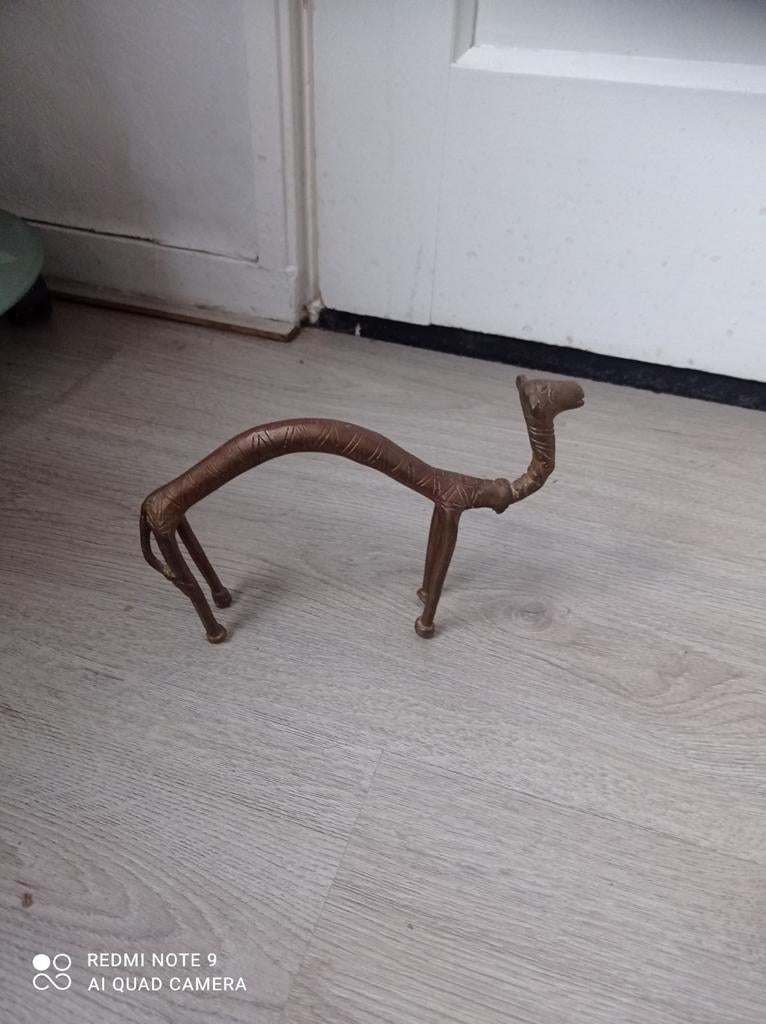 Vintage brons kamel beeld 21 x 14 cm, Ophalen of Verzenden