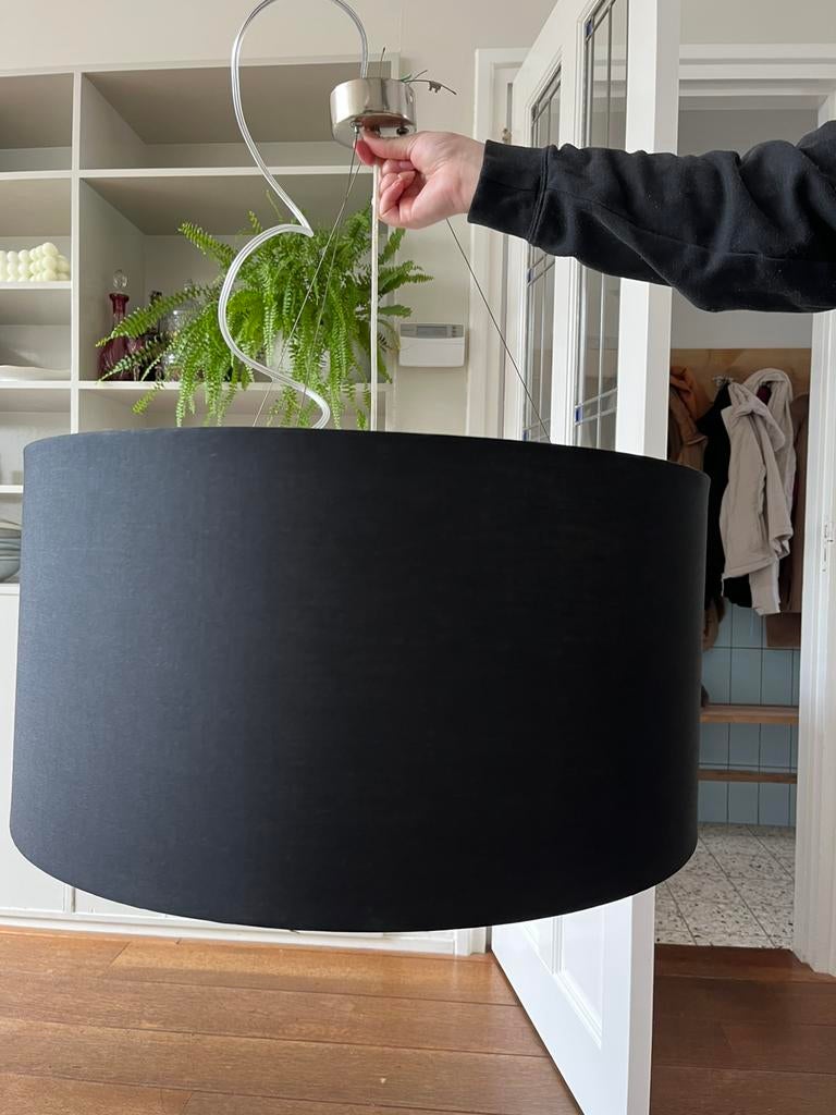 Grote hanglamp diameter 60 cm zwart/antraciet, Ophalen, 50 tot 75 cm