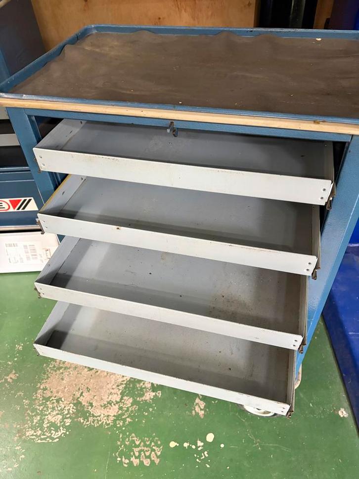 Gedore Adjudant Gereedschapswagen met 4 Lades, Doe-het-zelf en Verbouw, Gereedschapskisten, Gebruikt, Ophalen