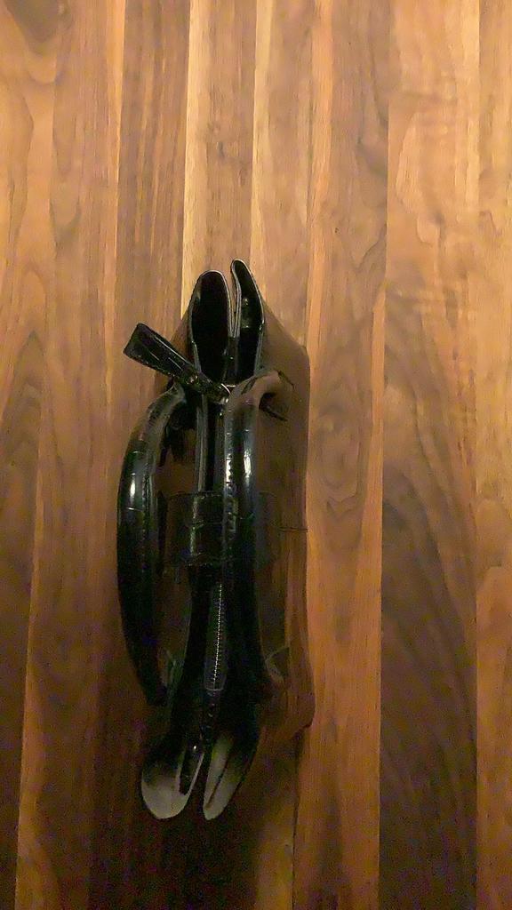 Hispanitas handtas zwart lakleer croco, Ophalen of Verzenden, Gebruikt, Zwart, Handtas