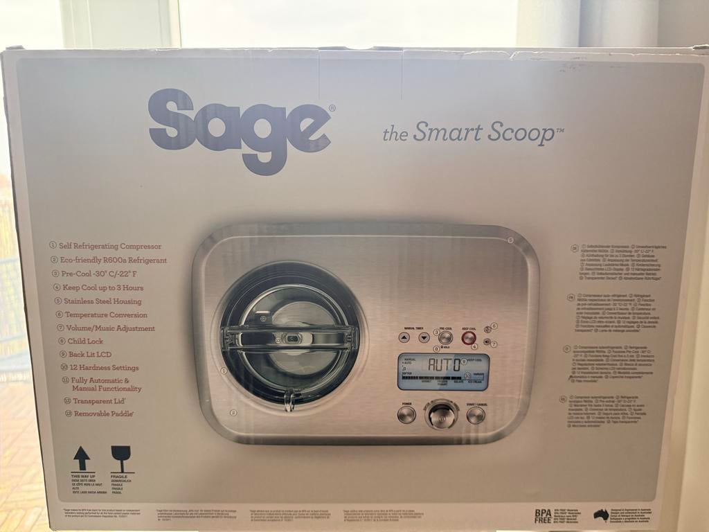 SAGE The Smart Scoop ijsmachine - NIEUW, Ophalen, Nieuw, Zelfvriezend