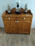 Grenen commode met porseleinen knopjes, Huis en Inrichting, Kasten | Dressoirs, Ophalen, Gebruikt, 50 tot 100 cm, Landelijk