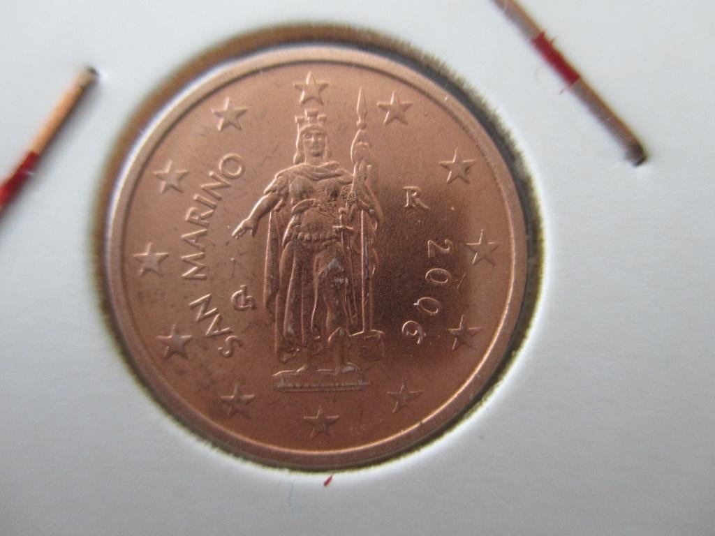 San Marino 2 cent 2006 unc, Ophalen of Verzenden, San Marino, 2 cent, Losse munt