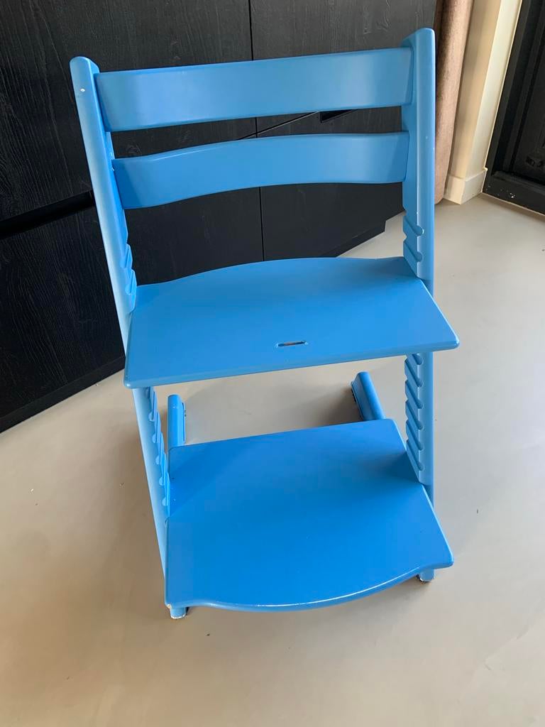 Stokke Tripp Trapp kinderstoel - Blauw, Ophalen, Gebruikt, Meegroeistoel