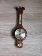 Vintage Barometer met Thermometer - Hout, Audio, Tv en Foto, Weerstations en Barometers, Ophalen, Gebruikt, Barometer